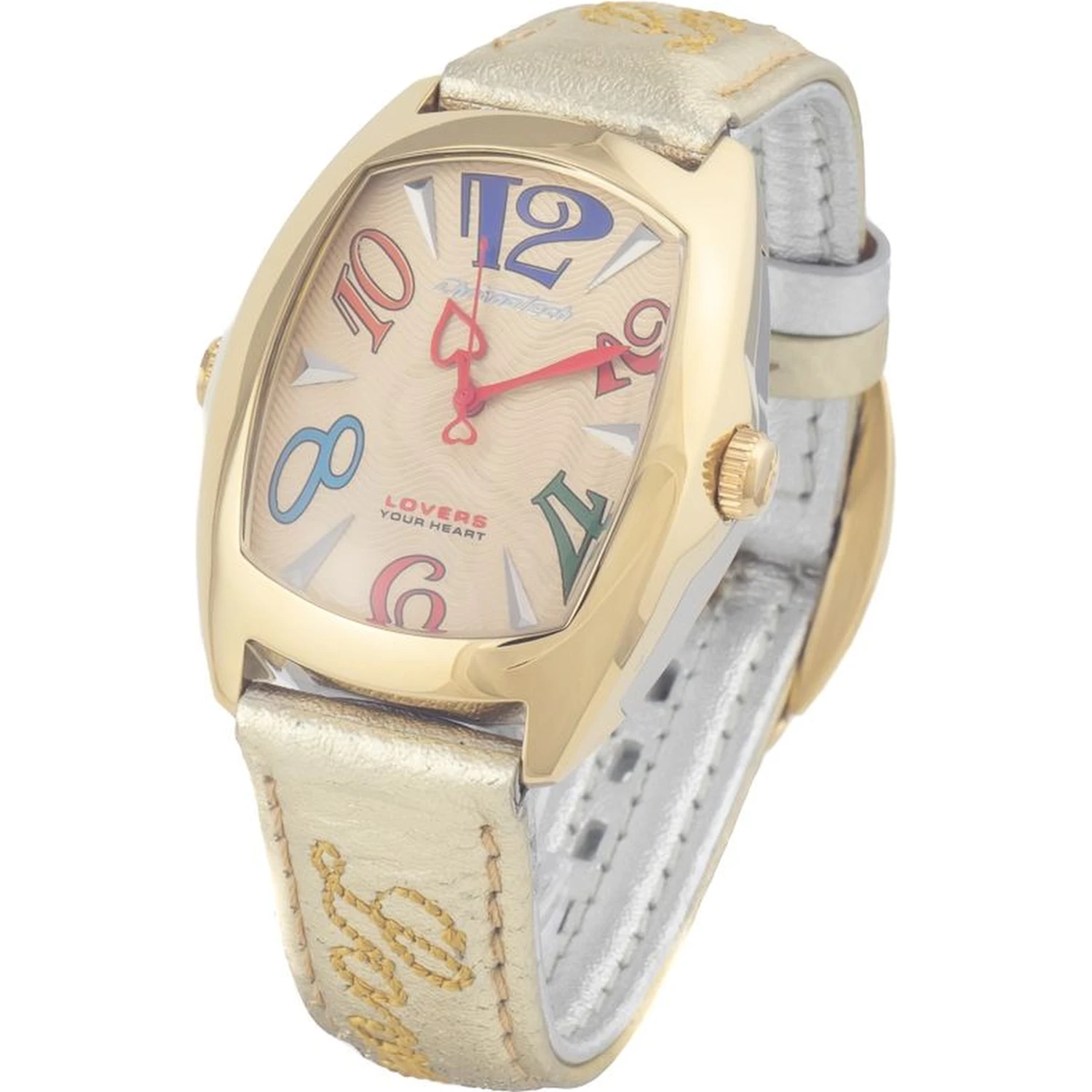 Silver Leather Dress Watch