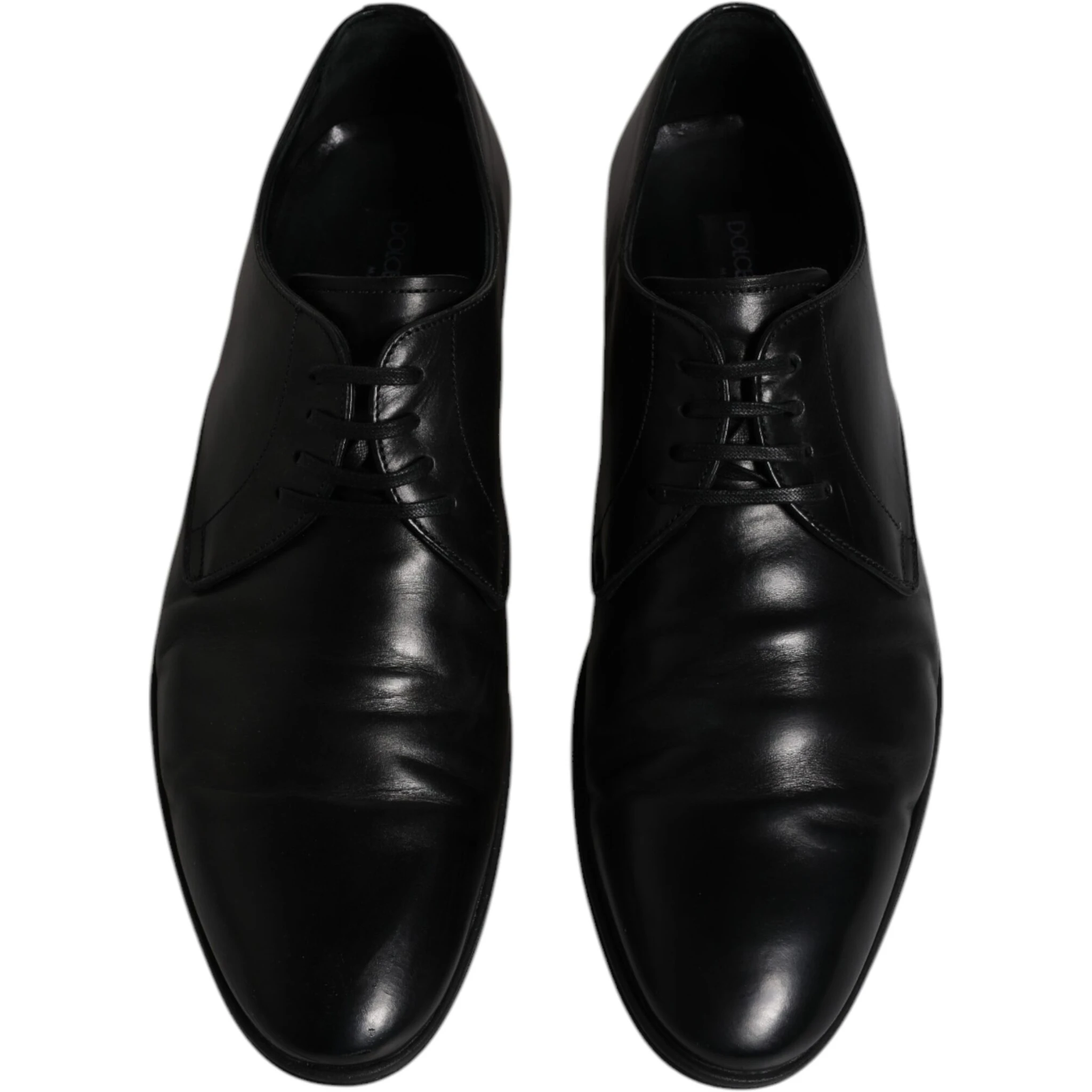 Black Leather Lace Up Men Derby Formal Shoes