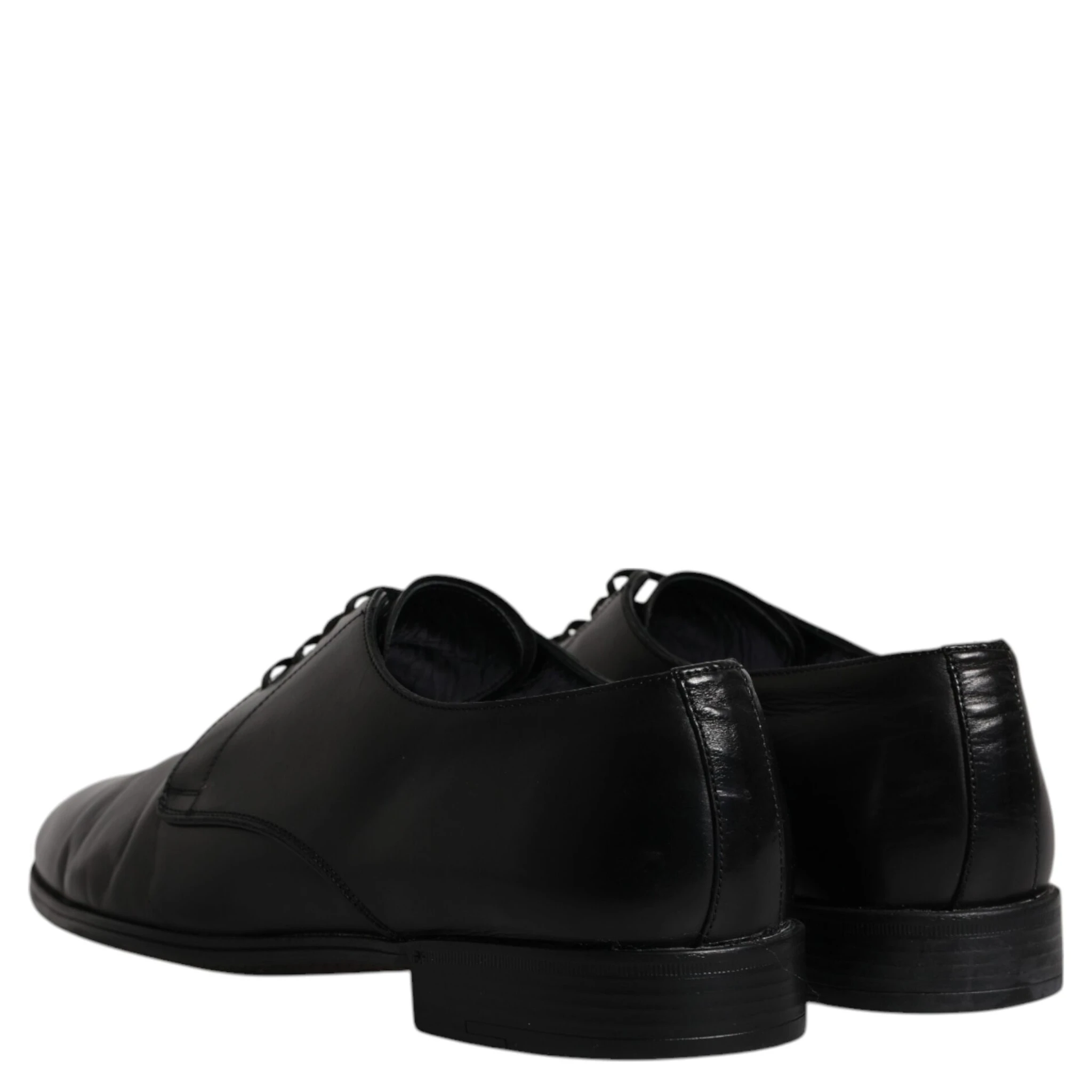 Black Leather Lace Up Men Derby Formal Shoes