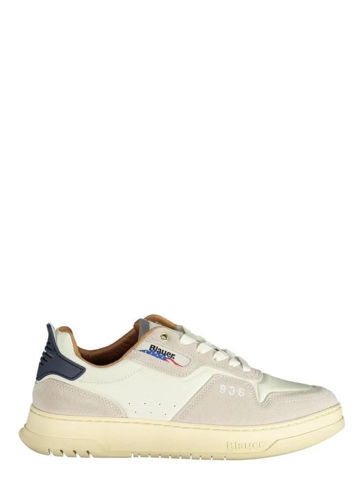 White Polyester Sneaker