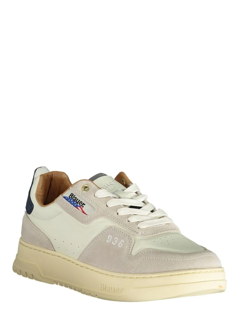 White Polyester Sneaker