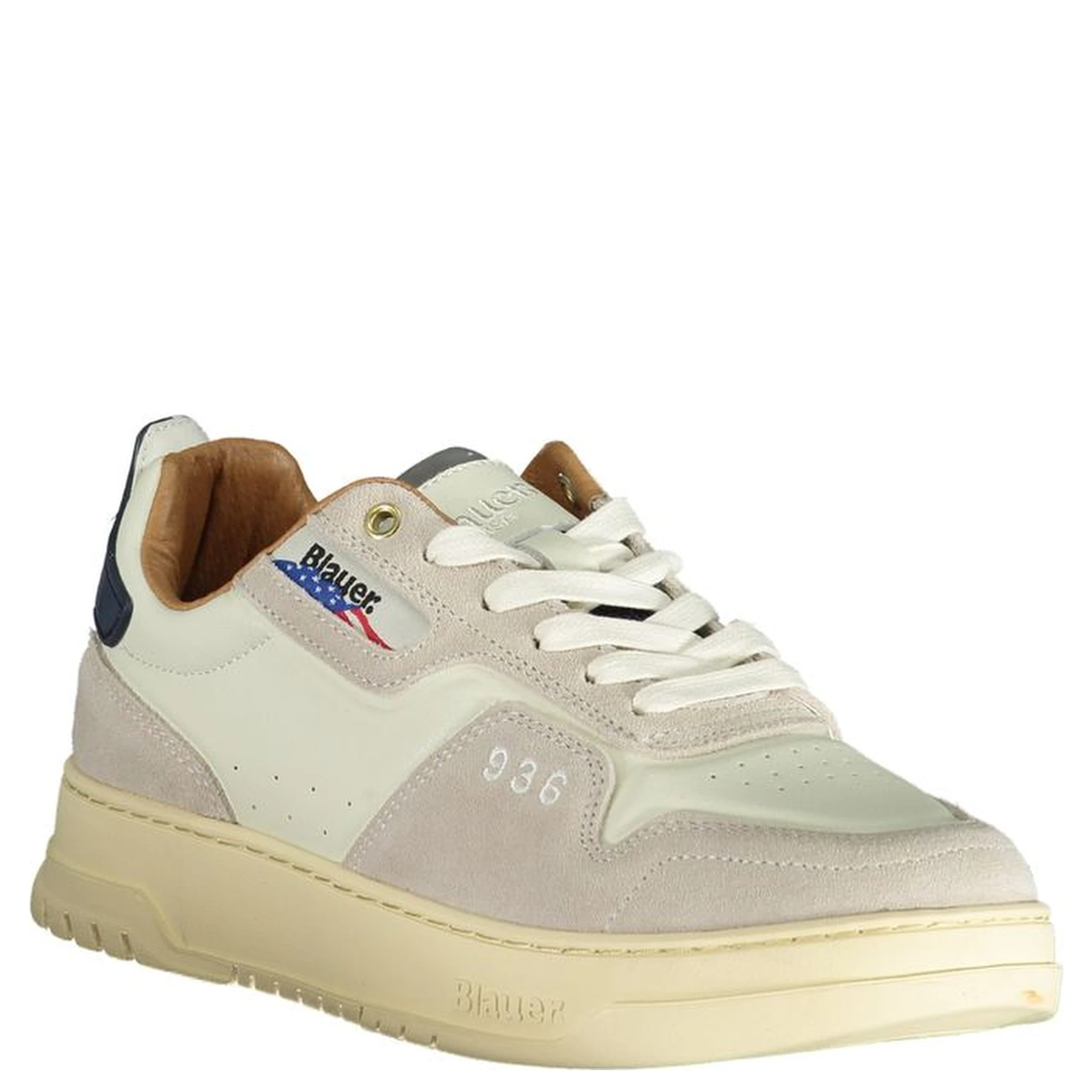 White Polyester Sneaker