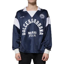 Blue White Milano Long Sleeve Jersey T-shirt