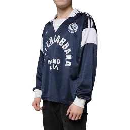 Blue White Milano Long Sleeve Jersey T-shirt