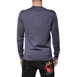 Gray Cashmere V-neck Men Pullover Sweater