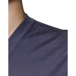 Gray Cashmere V-neck Men Pullover Sweater