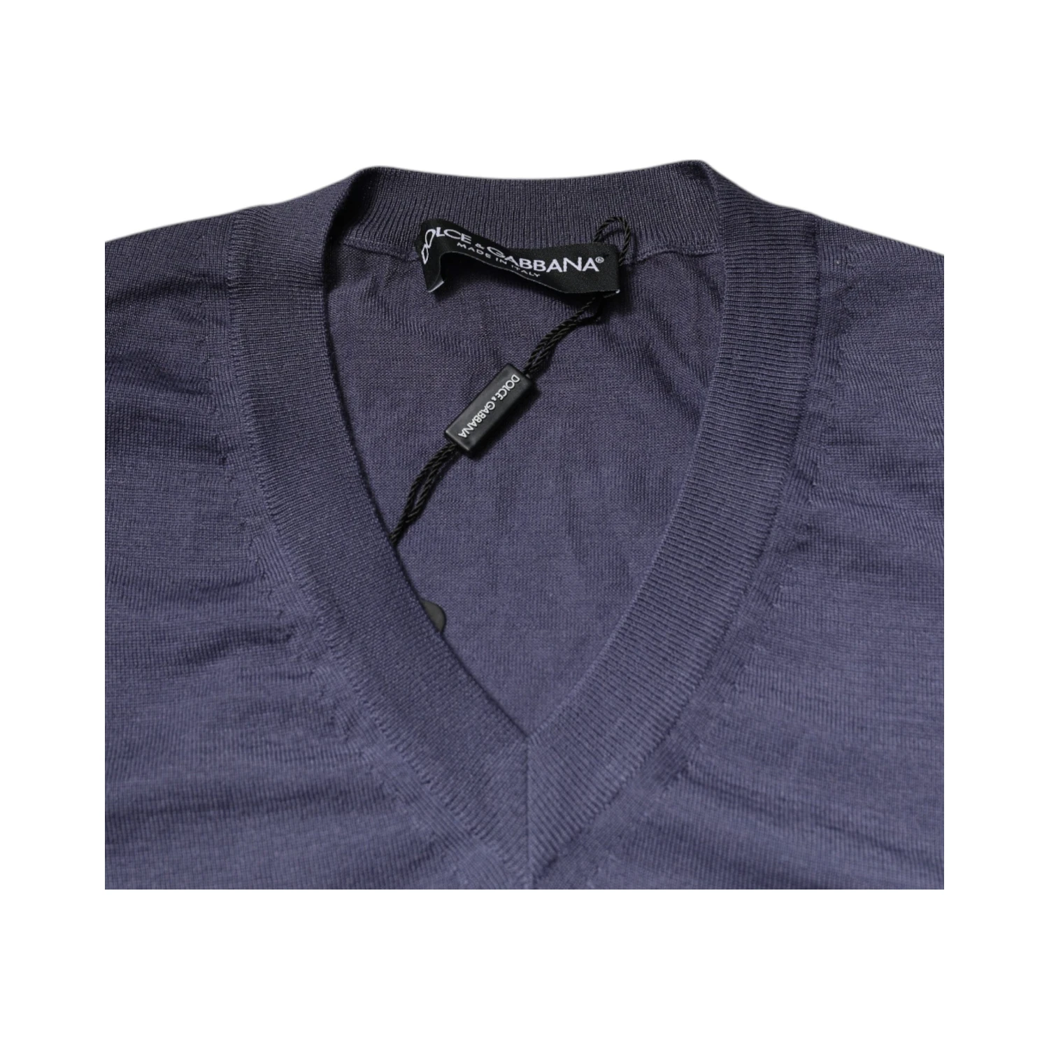 Gray Cashmere V-neck Men Pullover Sweater