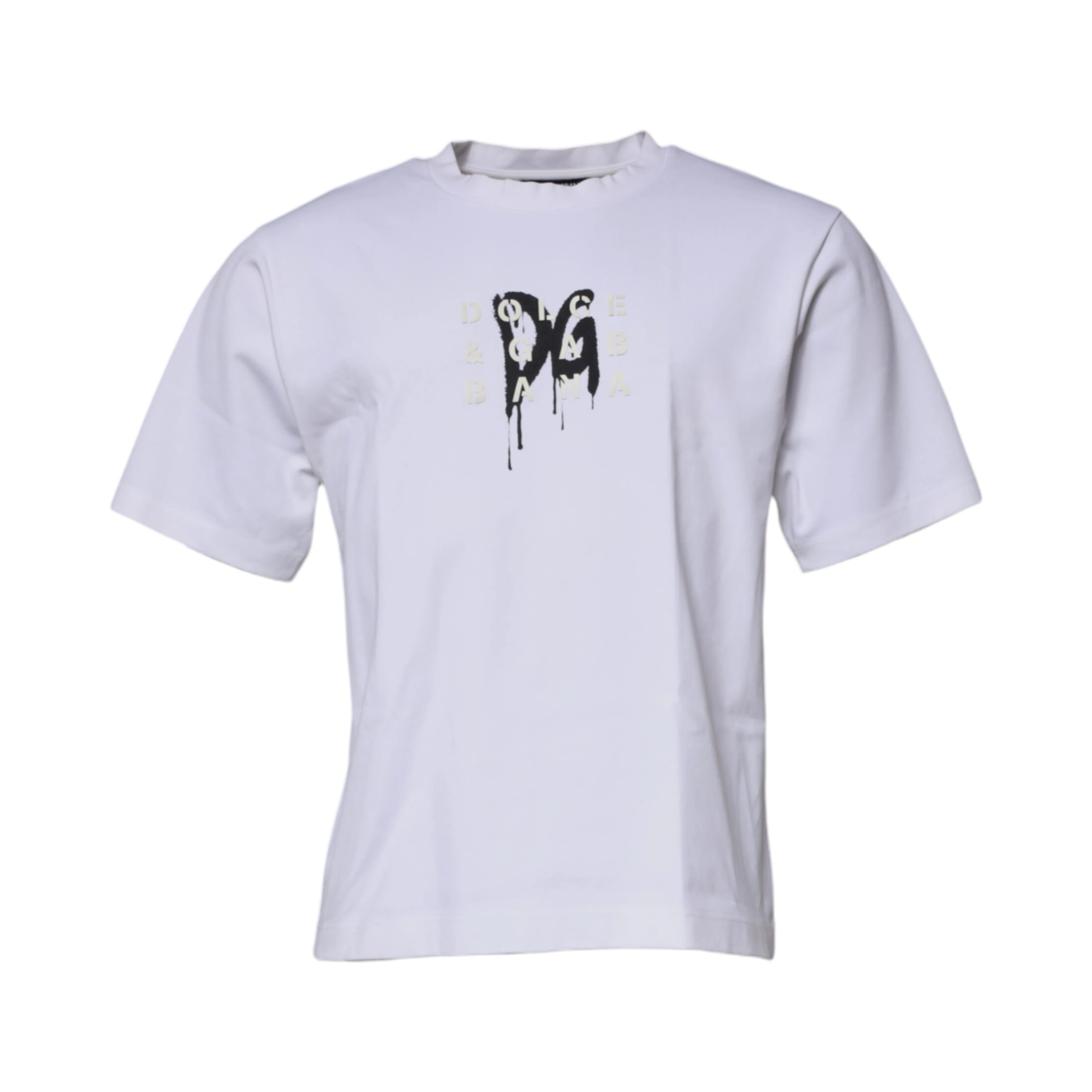 White DG Logo Crew Neck Short Sleeve T-shirt