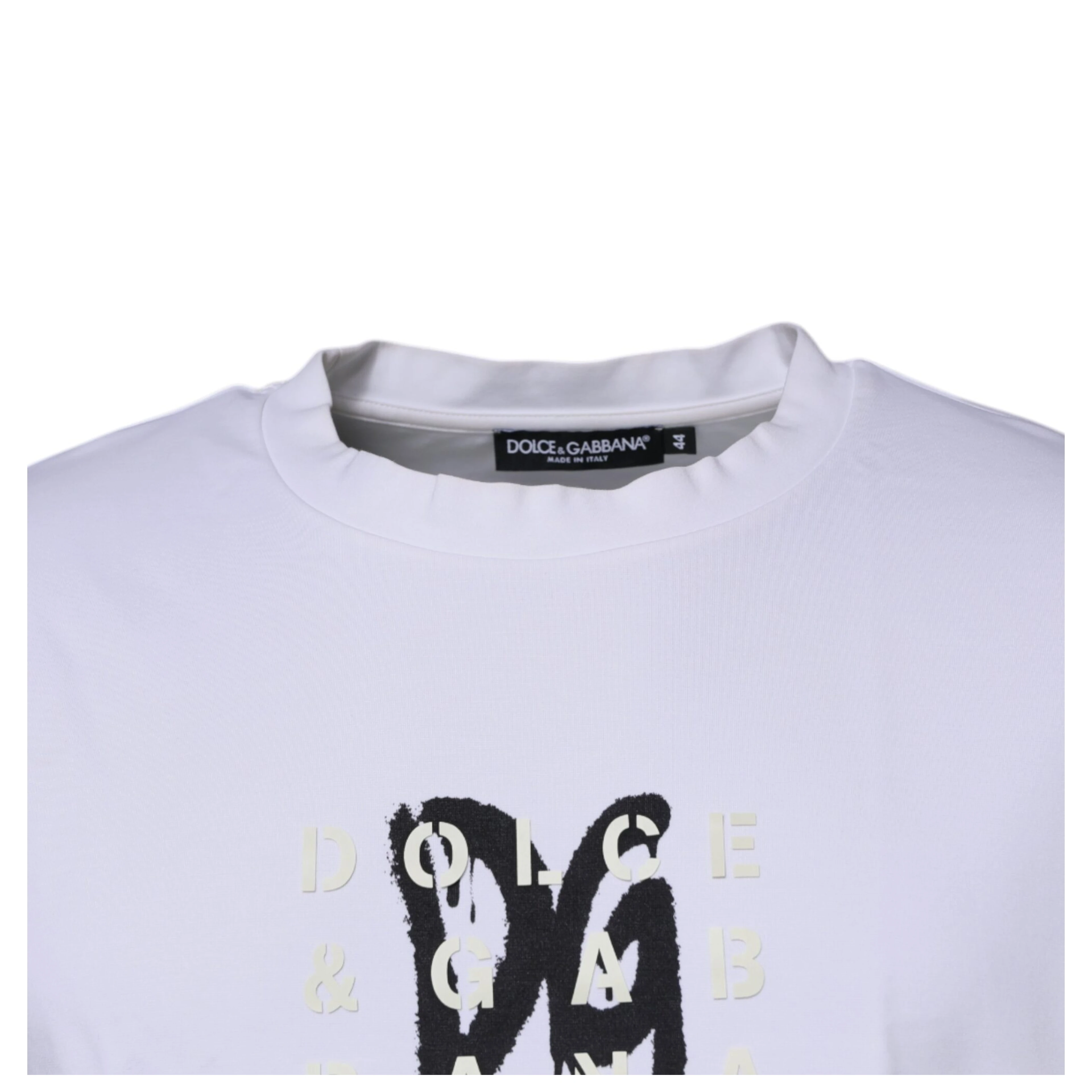 White DG Logo Crew Neck Short Sleeve T-shirt
