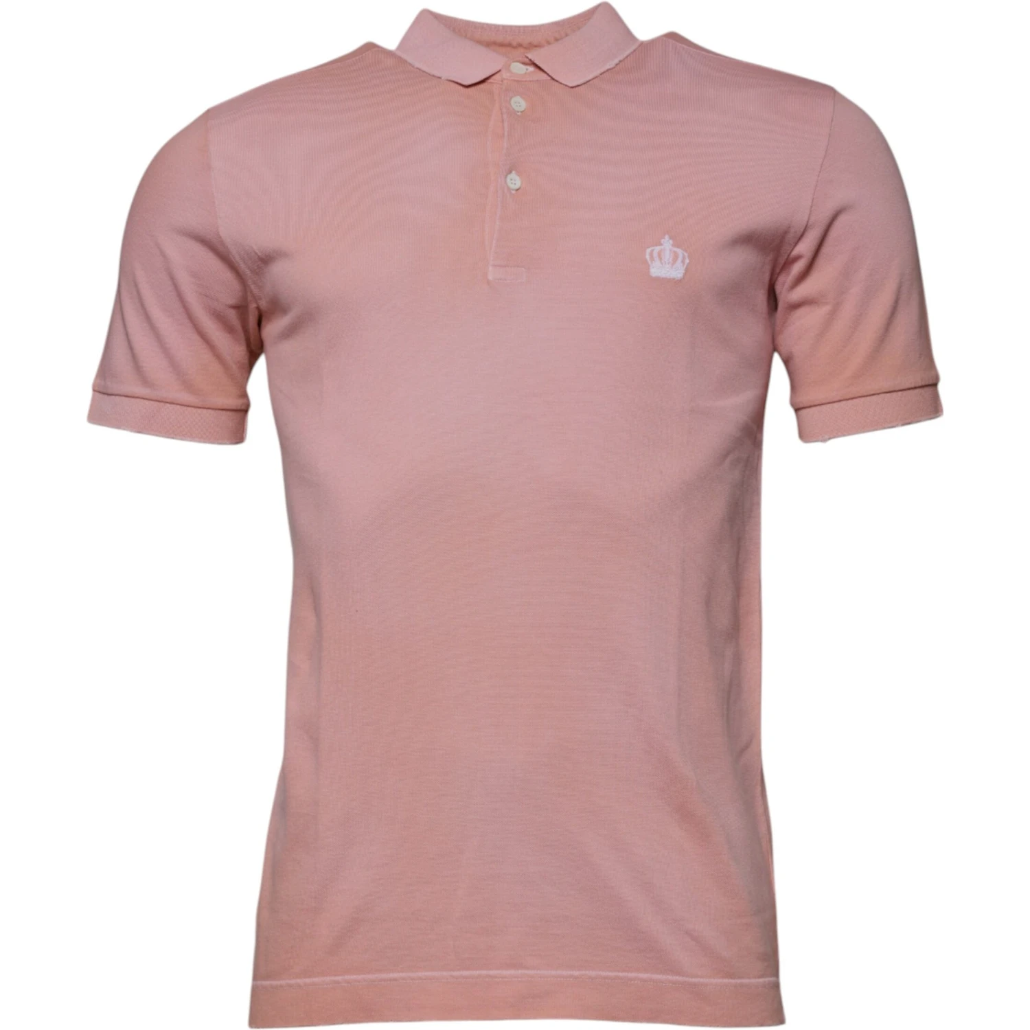 Pink Crown Collared Short Sleeve Polo T-shirt