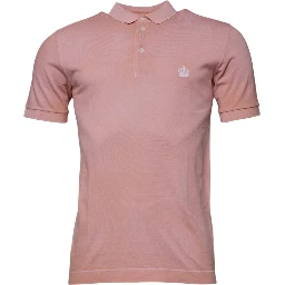 Pink Crown Collared Short Sleeve Polo T-shirt