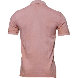 Pink Crown Collared Short Sleeve Polo T-shirt
