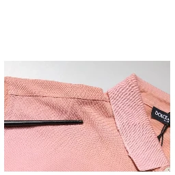 Pink Crown Collared Short Sleeve Polo T-shirt