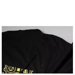 Black Logo Print Cotton Short Sleeve T-shirt