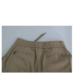 Beige Pin Up Print Cargo Pants