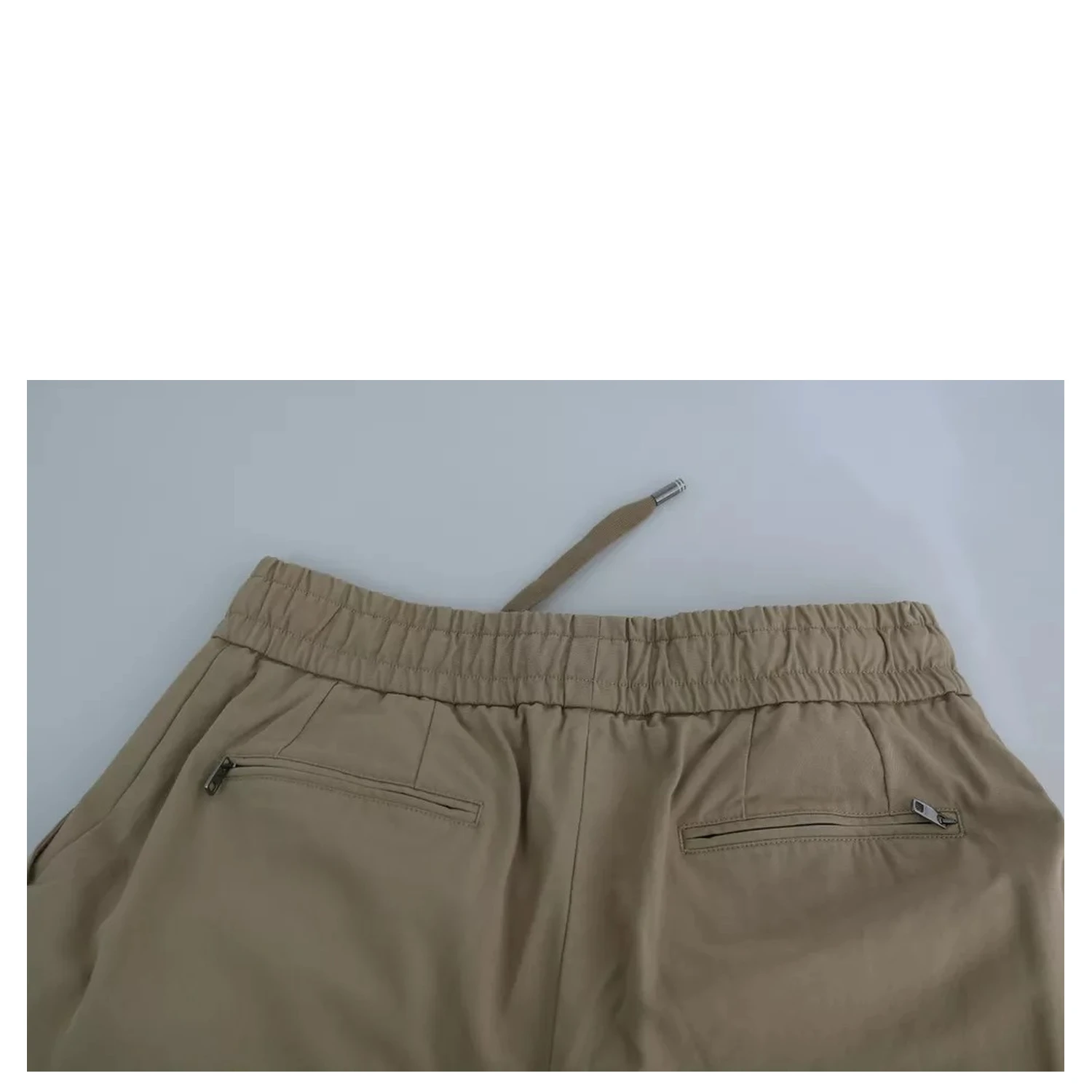 Beige Pin Up Print Cargo Pants