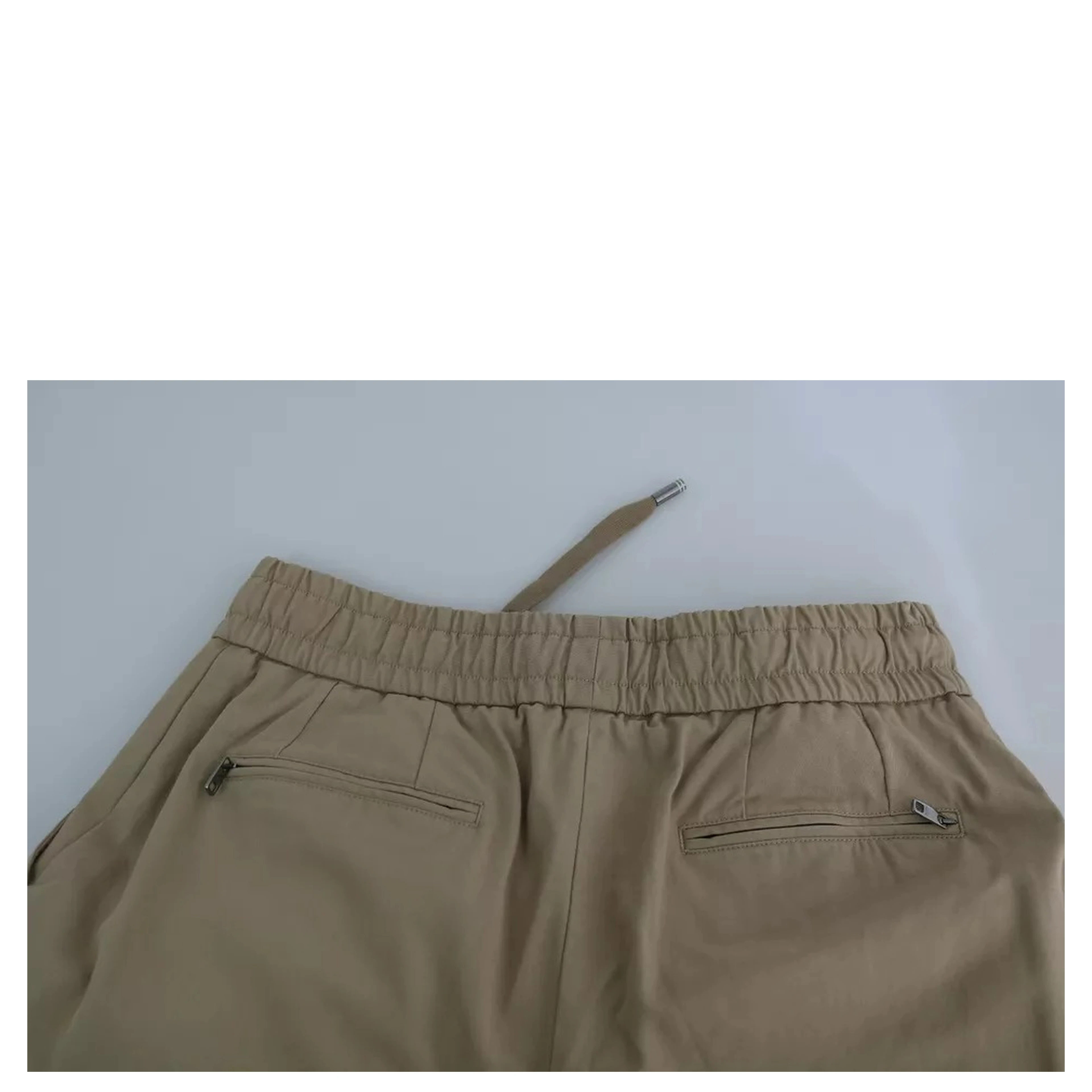 Beige Pin Up Print Cargo Pants