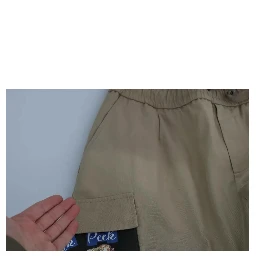Beige Pin Up Print Cargo Pants