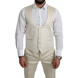 Beige Wool Crème 3 Piece SICILIA Shawl Suit