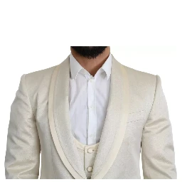 Beige Wool Crème 3 Piece SICILIA Shawl Suit