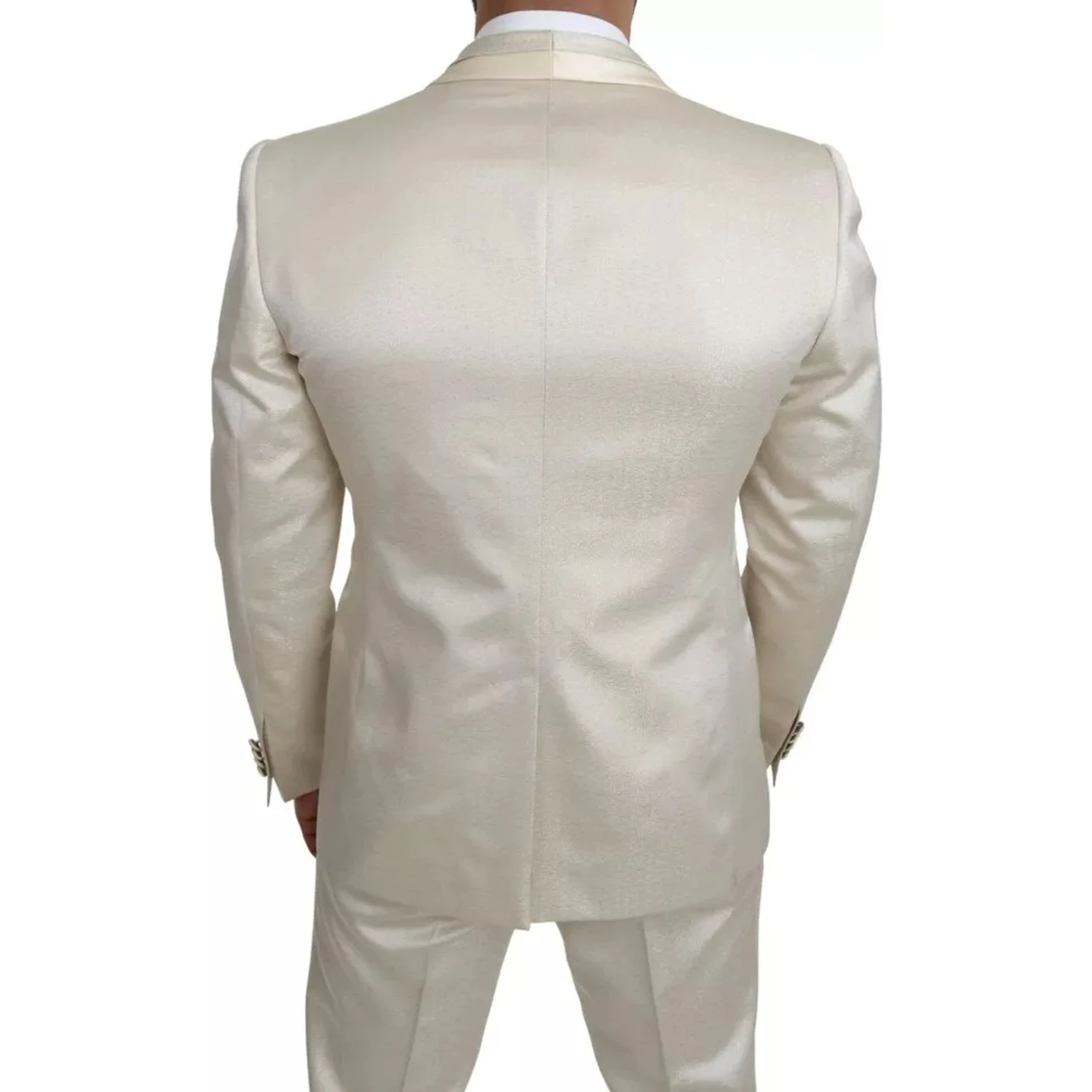 Beige Wool Crème 3 Piece SICILIA Shawl Suit