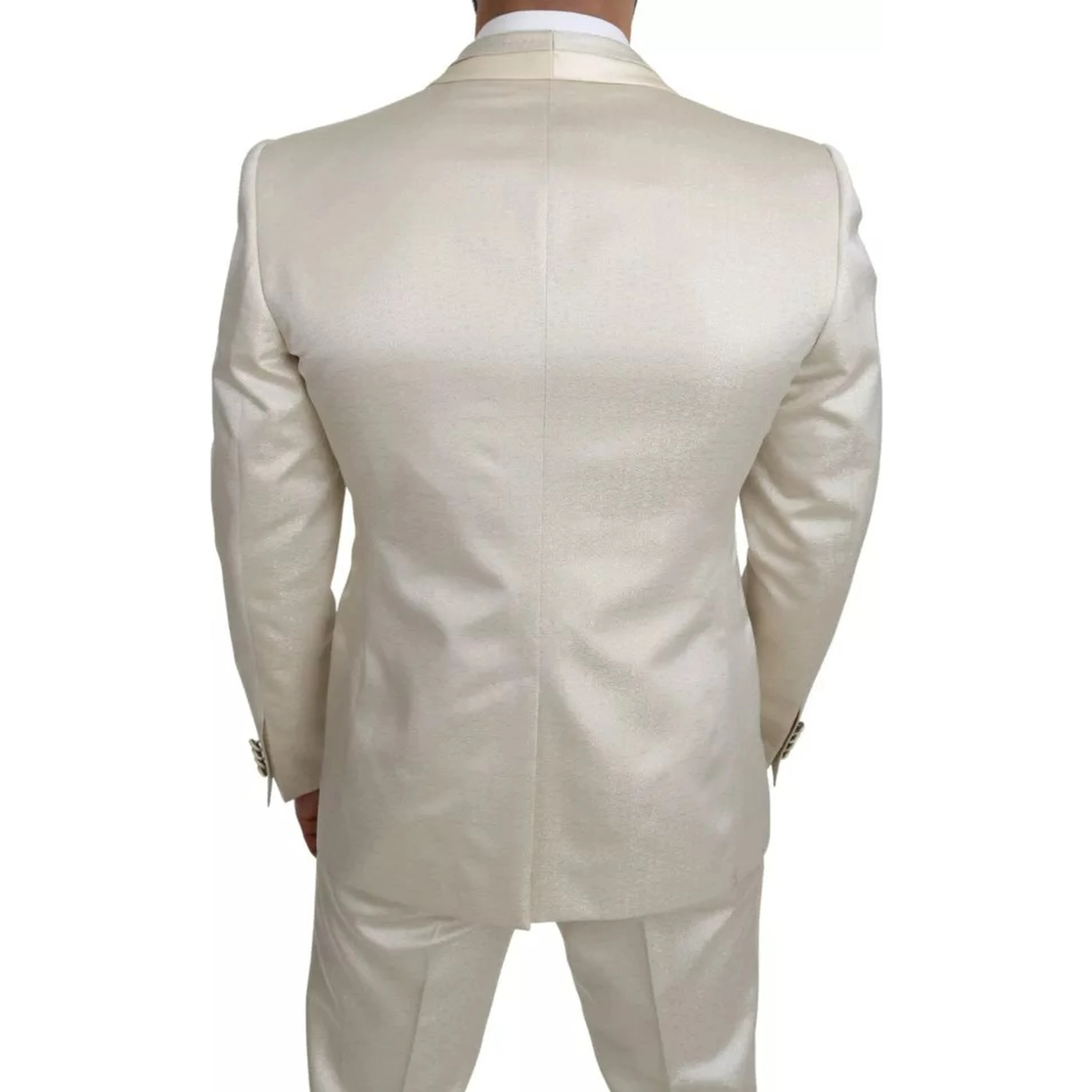 Beige Wool Crème 3 Piece SICILIA Shawl Suit