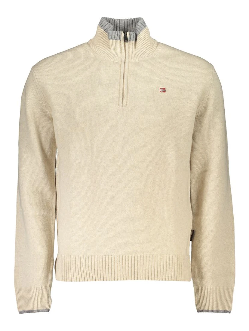 Beige Fabric Sweater