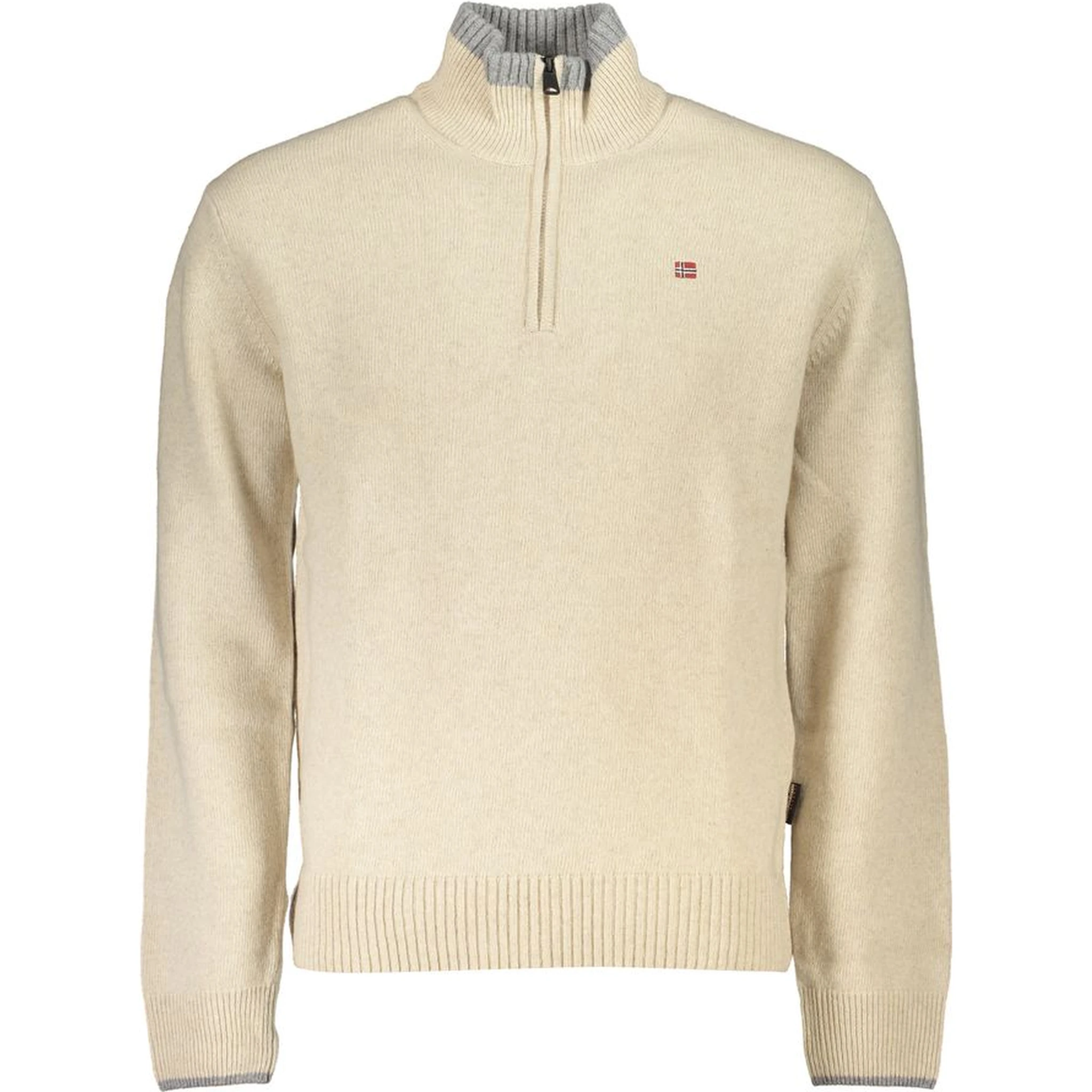 Beige Fabric Sweater