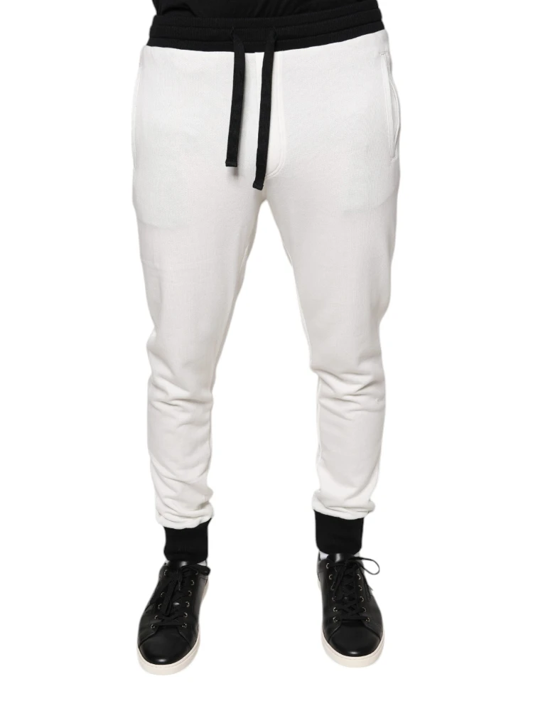 White Cotton Slim Men Jogger Sweatpants Pants alternative
