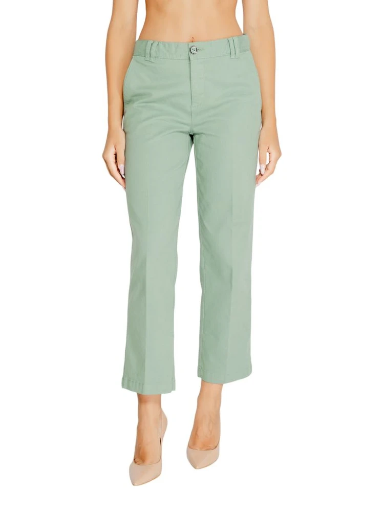 Turquoise Cotton Chino Pants