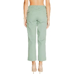 Turquoise Cotton Chino Pants