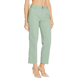 Turquoise Cotton Chino Pants