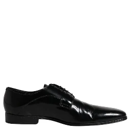 Black Leather Lace Up Derby Formal Shoes