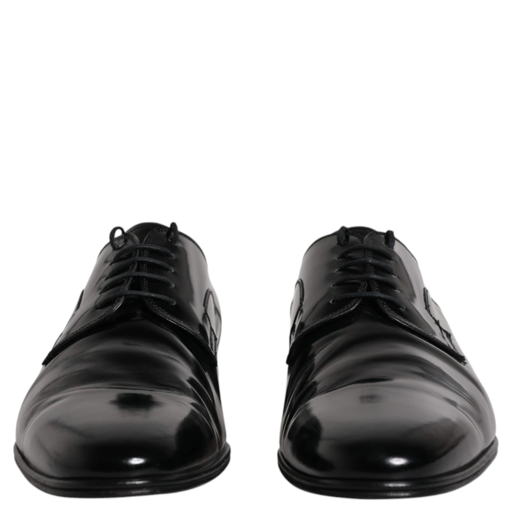 Black Leather Lace Up Derby Formal Shoes