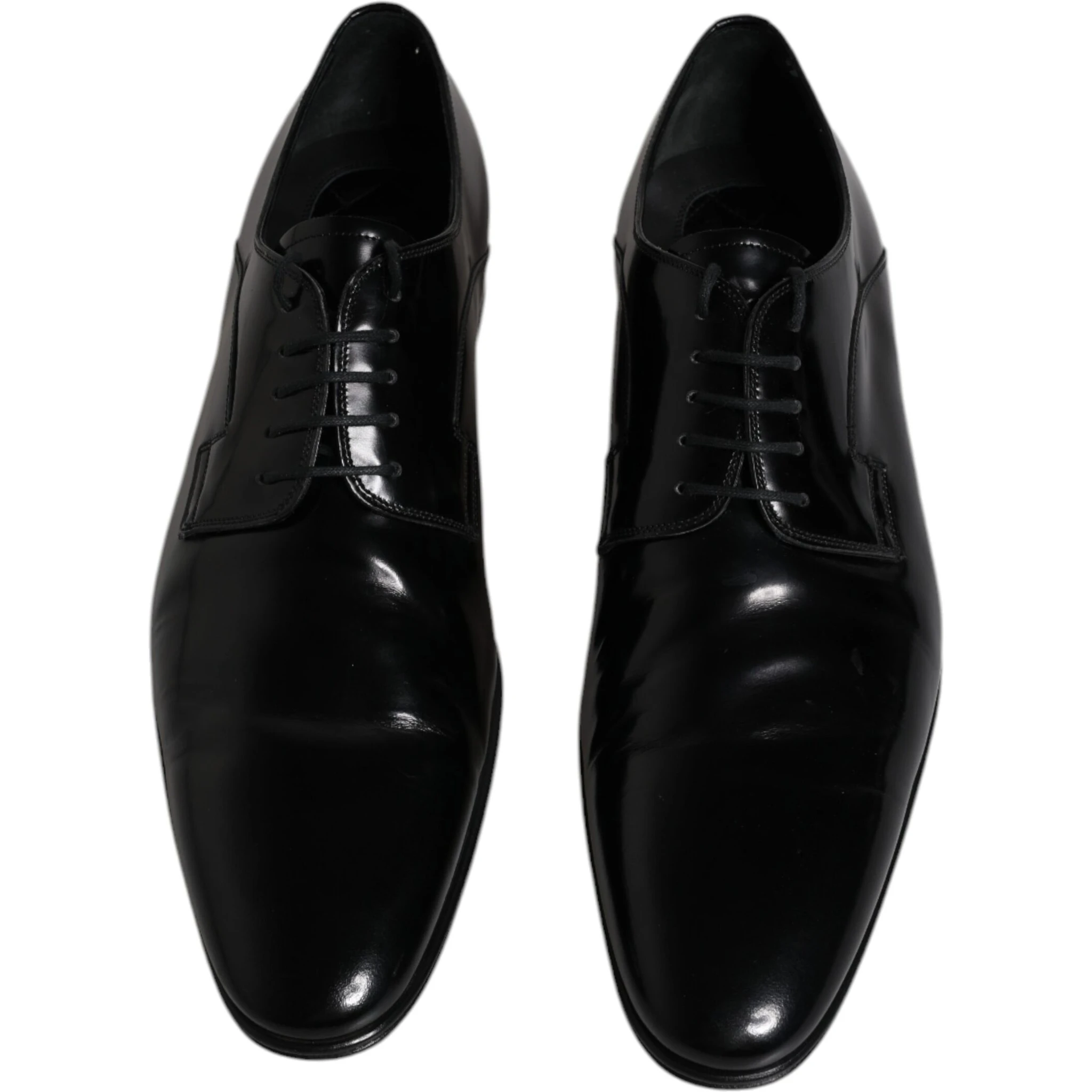 Black Leather Lace Up Derby Formal Shoes