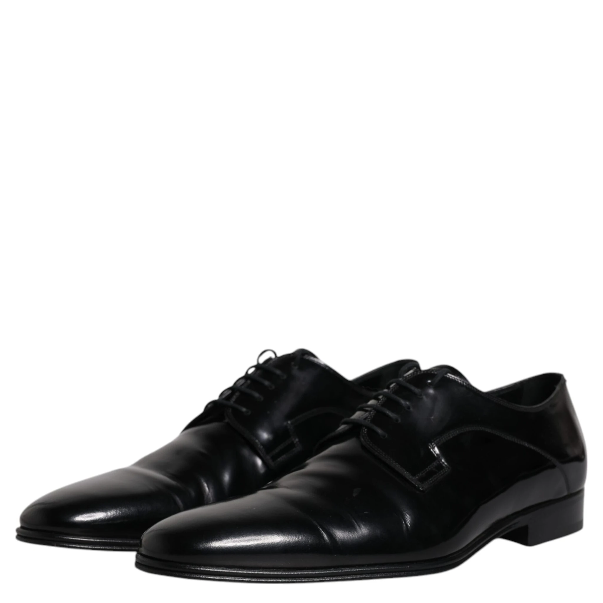 Black Leather Lace Up Derby Formal Shoes