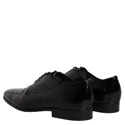 Black Leather Lace Up Derby Formal Shoes
