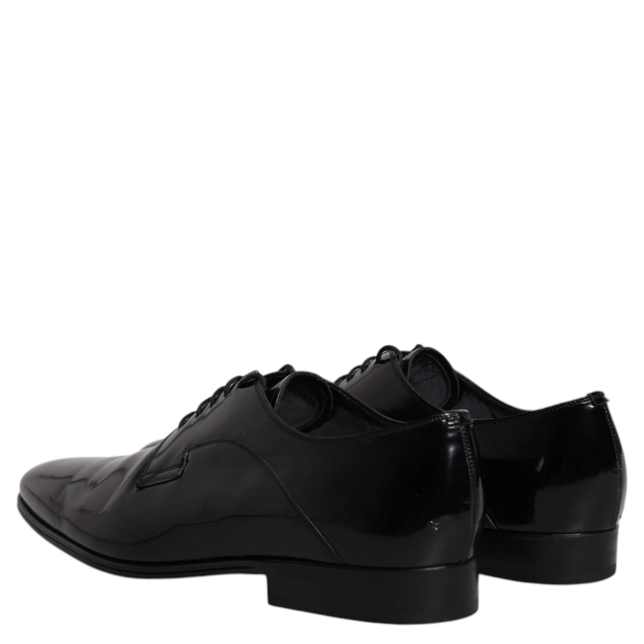 Black Leather Lace Up Derby Formal Shoes
