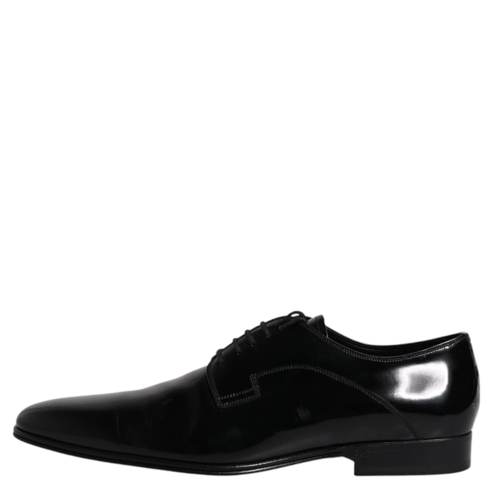 Black Leather Lace Up Derby Formal Shoes