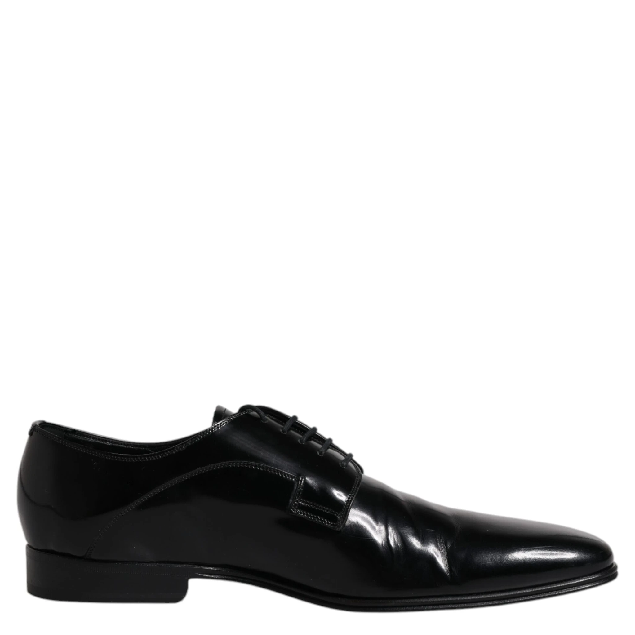 Black Leather Lace Up Derby Formal Shoes