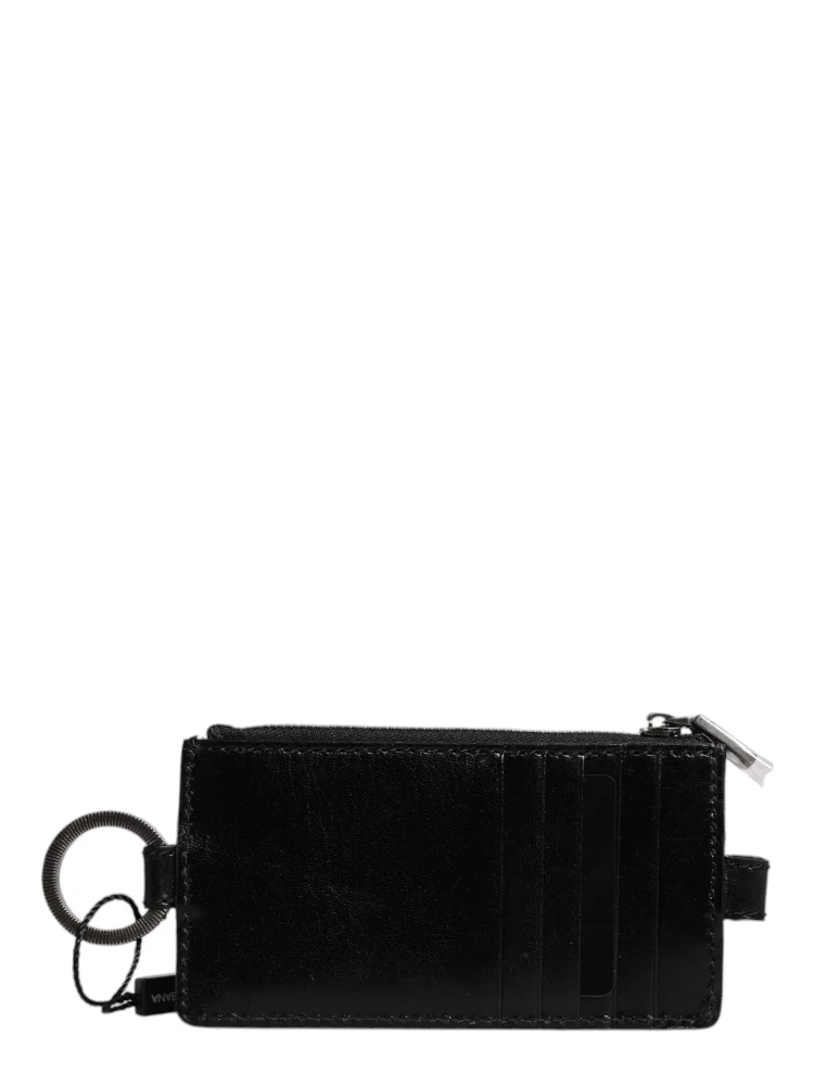 Black Horse Leather Lanyard Logo Card Holder Wallet