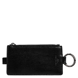 Black Horse Leather Lanyard Logo Card Holder Wallet
