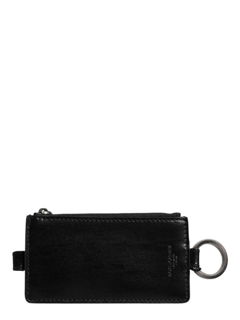 Black Horse Leather Lanyard Logo Card Holder Wallet