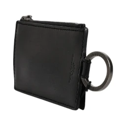Black Horse Leather Lanyard Logo Card Holder Wallet