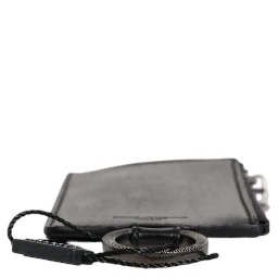 Black Horse Leather Lanyard Logo Card Holder Wallet