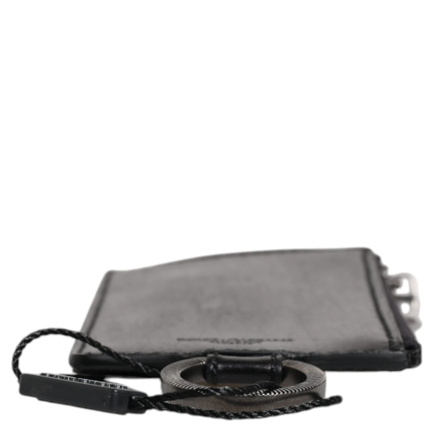 Black Horse Leather Lanyard Logo Card Holder Wallet