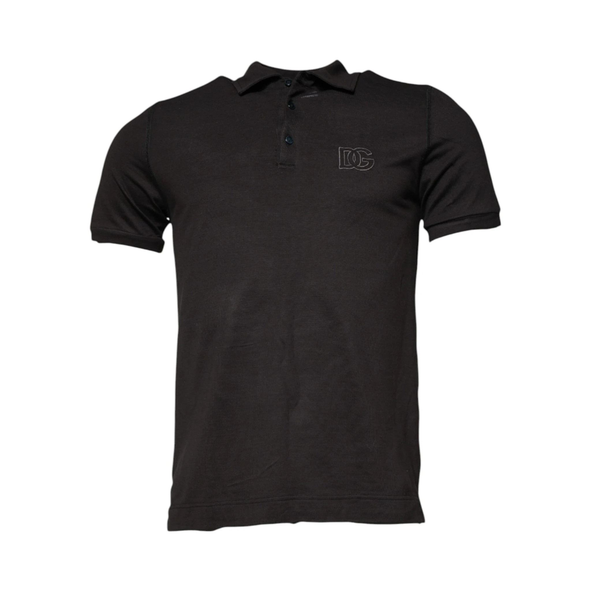 Dark Gray Collared Short Sleeves Polo T-shirt