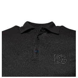 Dark Gray Collared Short Sleeves Polo T-shirt