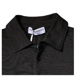 Dark Gray Collared Short Sleeves Polo T-shirt