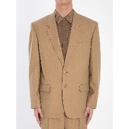 Single-breasted wool jacket